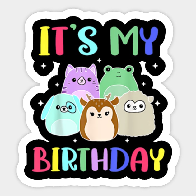 Happy Birthday Girl Squish Squad Mallow Girls Kids Cute Sticker by Eduardo